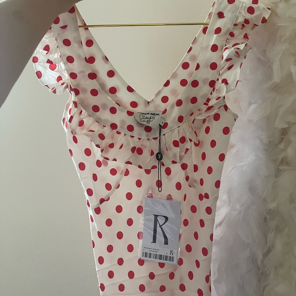 Réalisation Par Claudia Super Dot Dress ❣️🤍❣️